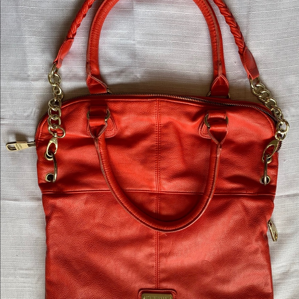 Steve Madden Purse/Hand Bag Orange w. Gold